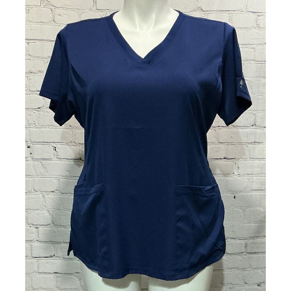 HH Works Healing Hands Navy Monica V-Neck Scrub Top (Size XL)